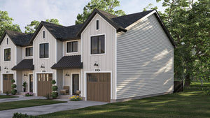 G7877-A Modern Farmhouse Quadplex, 3 Bedrooms, 2.5 Bathrooms per unit | Buttonwood 30629 Exterior-4