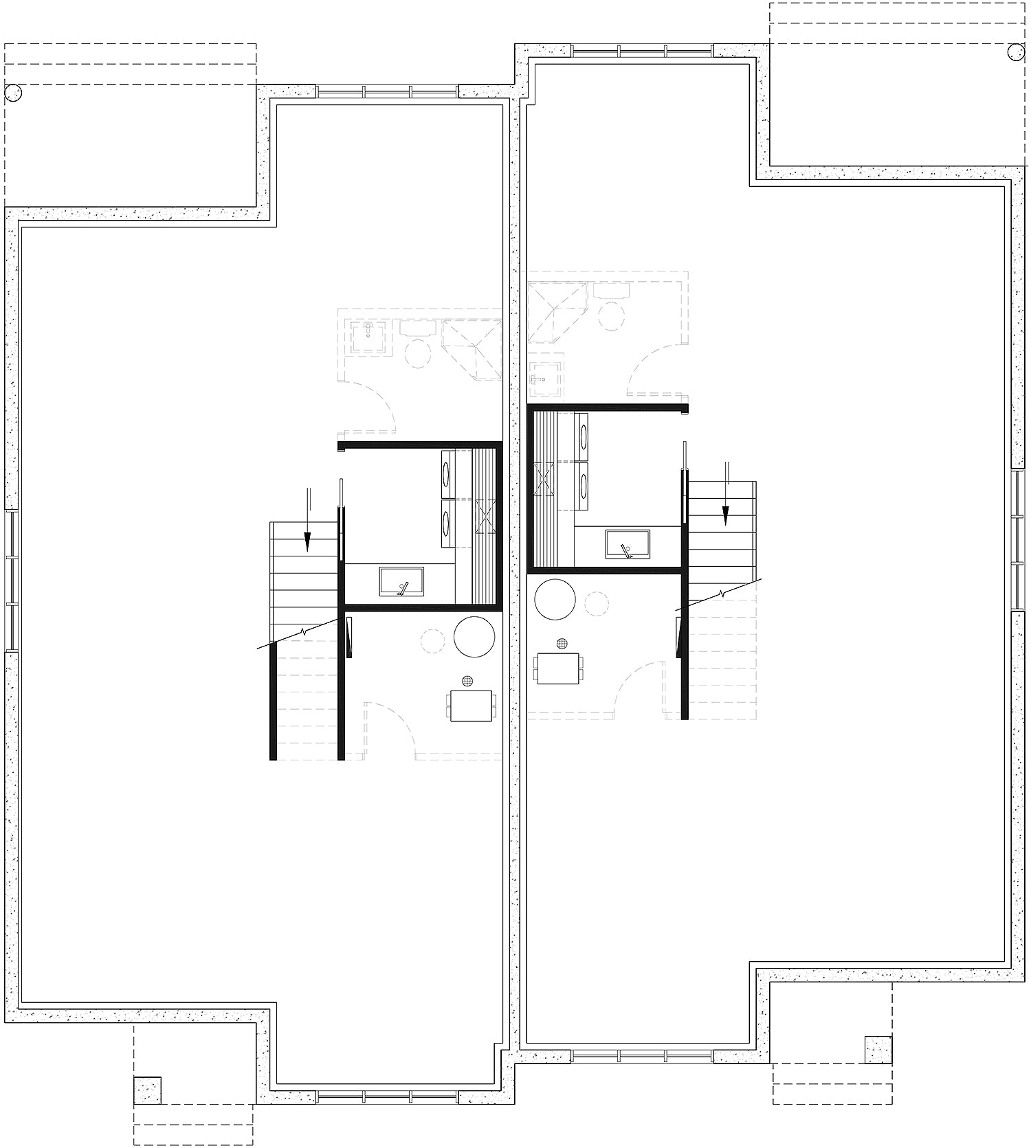 T8034-A Craftsman Duplex House Basement Stair Location Floor Plan, 4 Bedrooms, 4 Bathrooms | Ferguson 3067 
