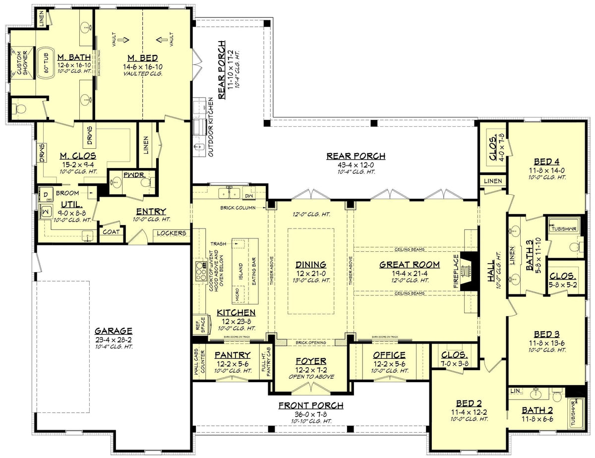 Woodville Landing House Plan - Archival Designs House Plans, floor plan