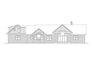 AM7668-A Craftsman House Rear Elevation, 4 Bedrooms, 3 Bathrooms, 2 Half Bathrooms | Wintercreeper House Plan
