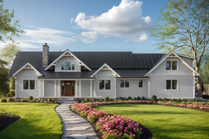 AM7668-A Craftsman House, 4 Bedrooms, 3 Bathrooms, 2 Half Bathrooms | Wintercreeper House Plan Exterior