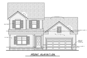 AB7946-A Traditional House, 3 Bedrooms, 2.5 Bathrooms | Vera 31013 Front Elevation