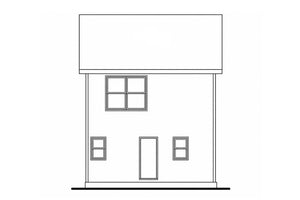 AB8292-A Traditional House, 3 Bedrooms, 2.5 Bathrooms | JoAnn House Plan Rear Elevation
