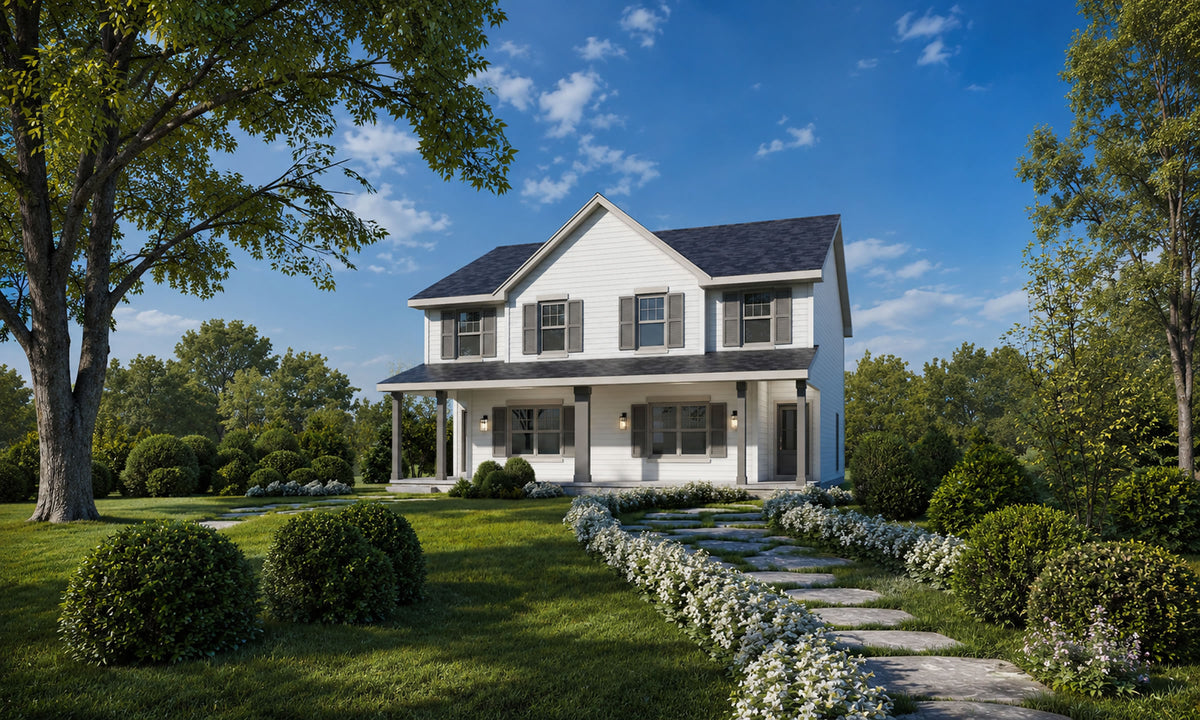 AB8294-A Traditional Duplex House, 6 Bedrooms, 4 Bathrooms, 2 Half Baths | JoAnn Twin House Plan Exterior
