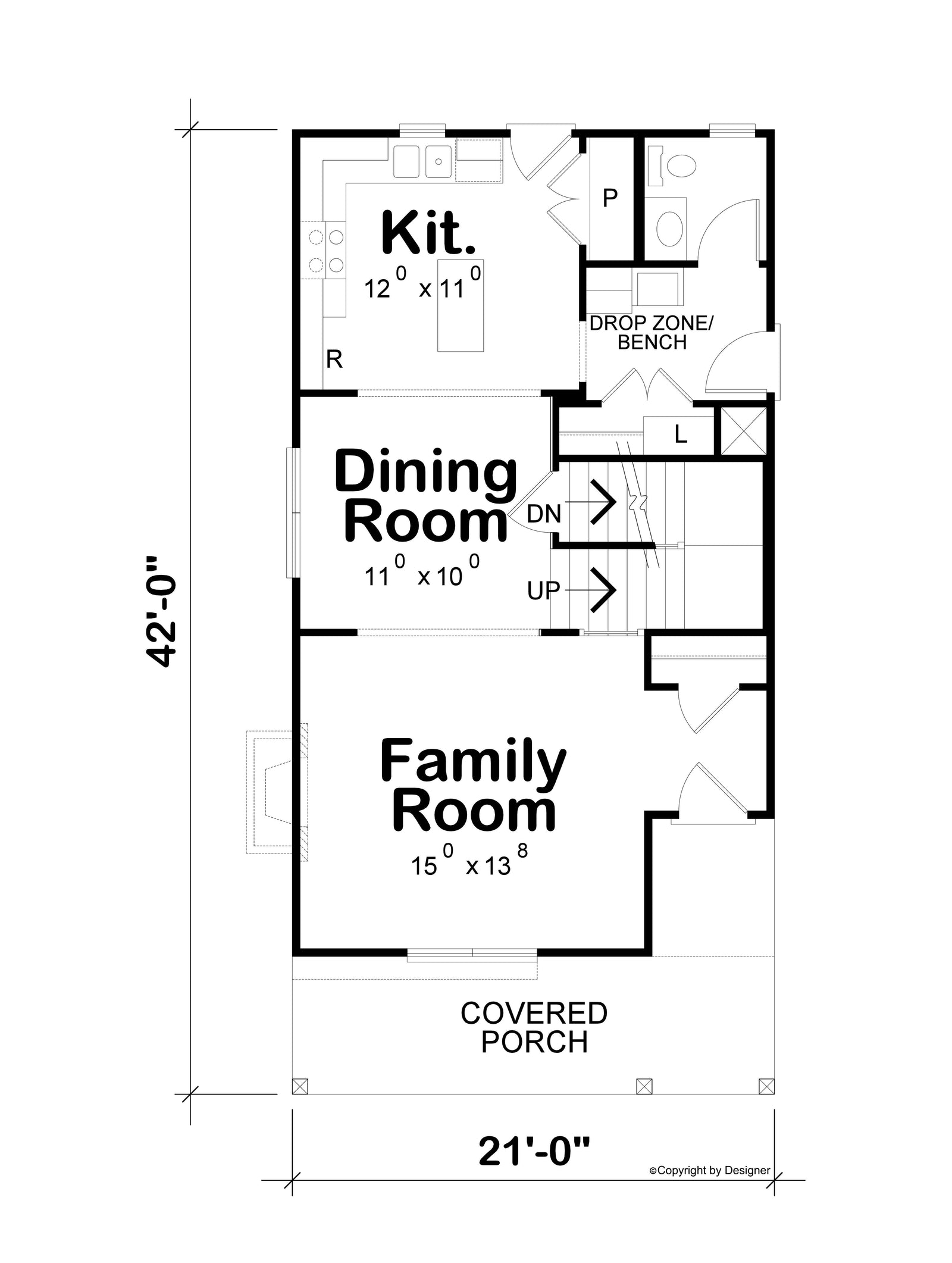 AB8298-A Modern Farmhouse, 3 Bedrooms, 2.5 Bathrooms | Vera House Plan Exterior