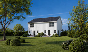 AB8300-A Modern Farmhouse Duplex House, 6 Bedrooms, 4 Bathrooms, 2 Half Bathrooms | Vera Twin House Plan Exterior-3