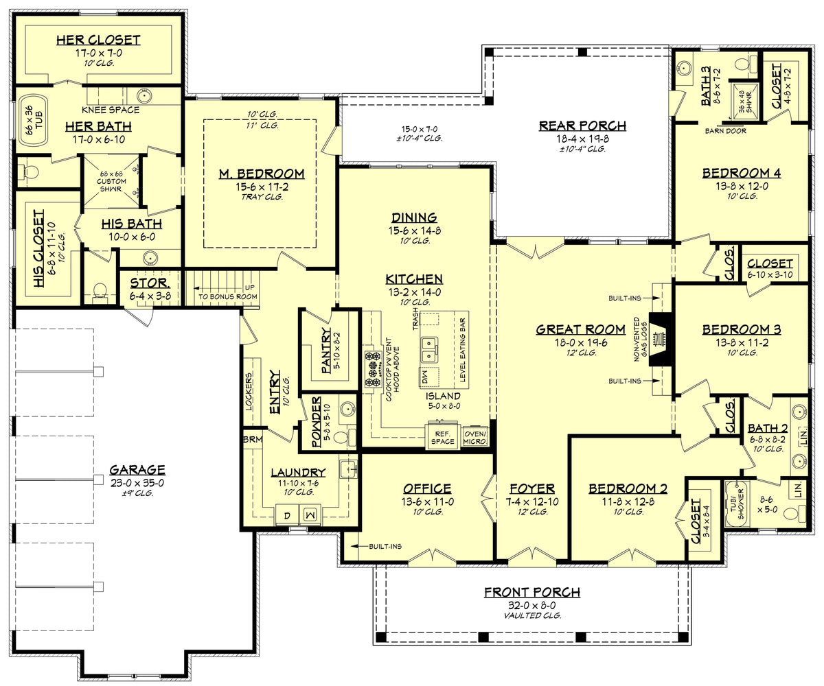 Denton House Plan - Archival Designs House Plans, floor plan