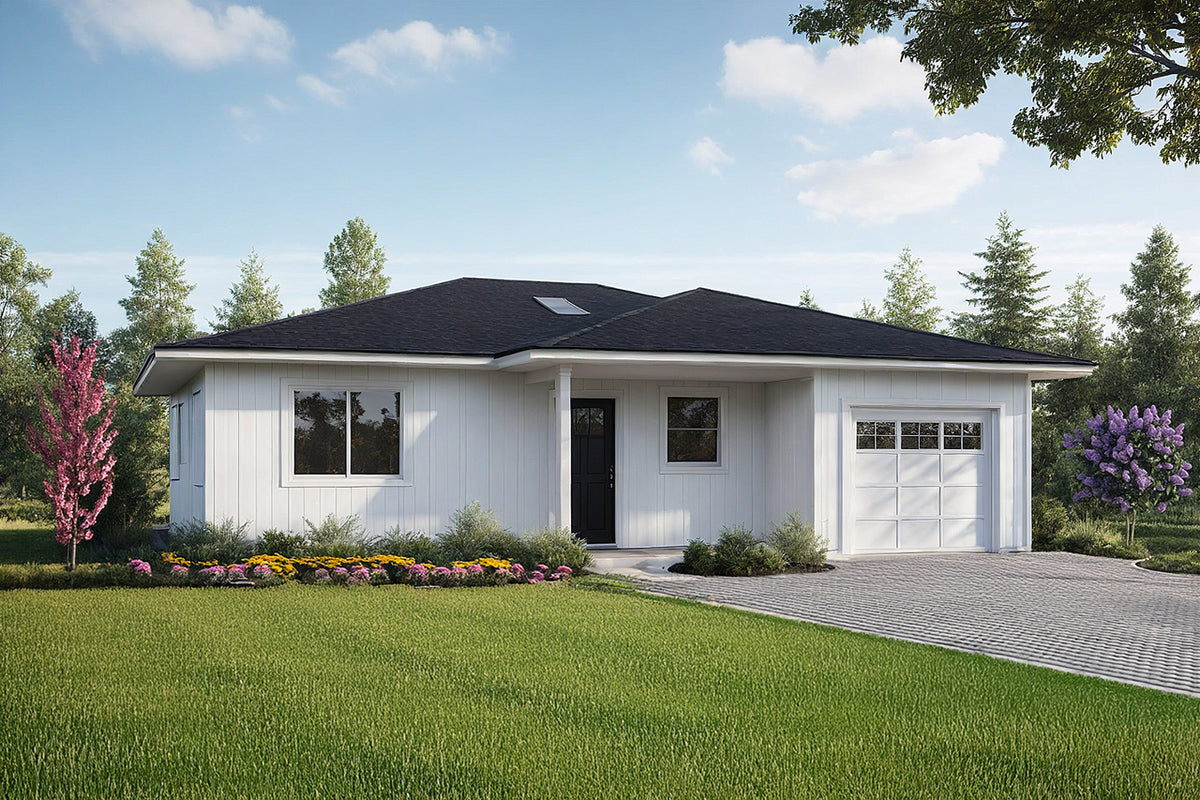 AM8113-A Cottage House, 2 Bedrooms, 2 Bathrooms | Pike Cottage House Plan Exterior
