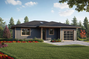 AM8113-A Cottage House, 2 Bedrooms, 2 Bathrooms | Pike Cottage House Plan Exterior-3