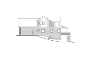AM8118-A Farmhouse House, 5 Bedrooms, 3.5 Bathrooms | Foxboro 2 House Plan Right Elevation