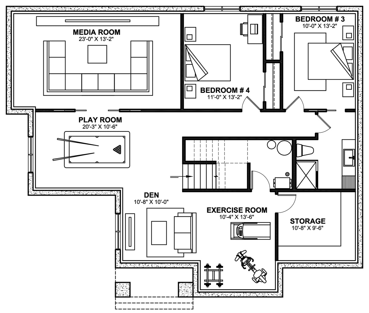 Hubert House Basement Floor Plan