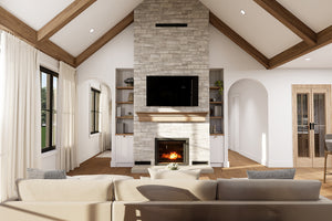 T8014-A Transitional House Living Room, 1 to 3 Bedrooms, 1.5 to 2.5 Bathrooms | Hubert 3 