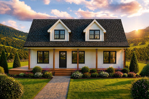 AM8120-A Farmhouse House, 2 Bedrooms, 1.5 Bathrooms | Laurel Creek House Plan Exterior