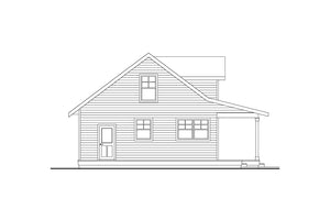 AM8120-A Farmhouse House, 2 Bedrooms, 1.5 Bathrooms | Laurel Creek House Plan Left Elevation