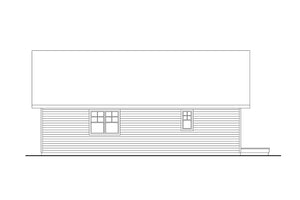 AM8120-A Farmhouse House, 2 Bedrooms, 1.5 Bathrooms | Laurel Creek House Plan Rear Elevation