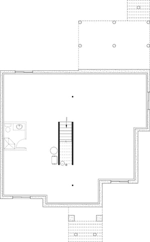 T8015-A Modern Farmhouse Basement Stair Location Floor Plan, 1 to 3 Bedrooms, 1 to 2 Bathrooms | Cedar Grove 2 