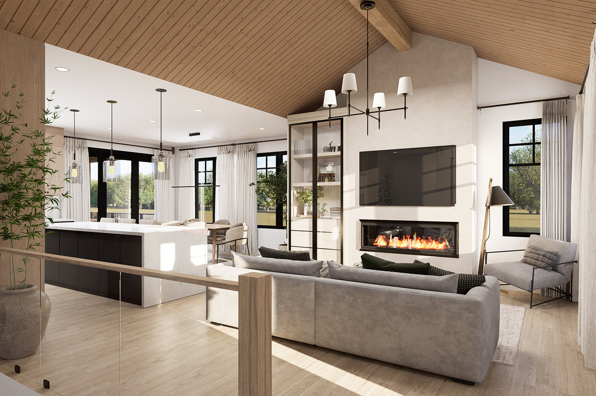 T8015-A Modern Farmhouse Living Room, 1 to 3 Bedrooms, 1 to 2 Bathrooms | Cedar Grove 2 