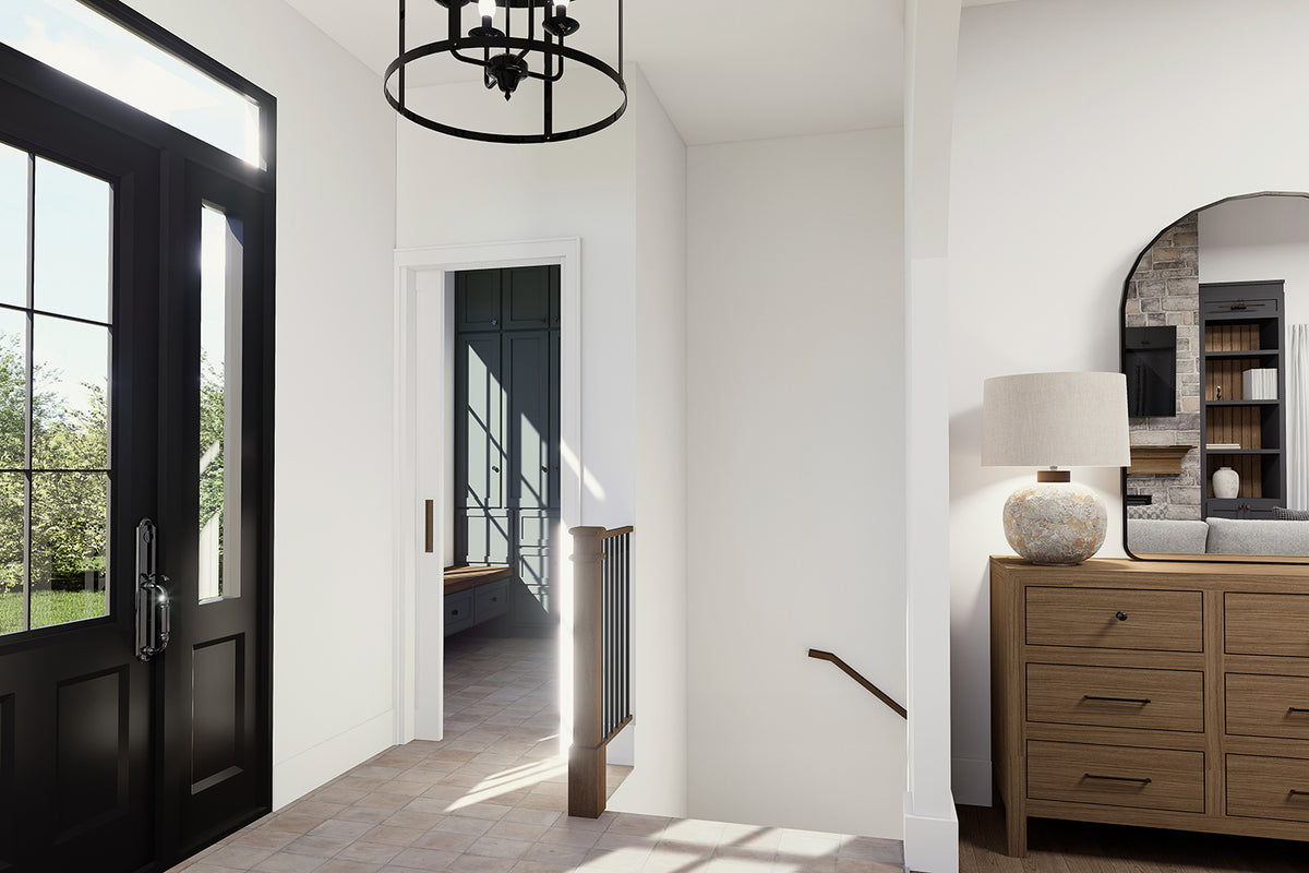 T8018-A Modern Farmhouse Entry, 1 Bedroom, 1.5 Bathrooms | Chatelain 