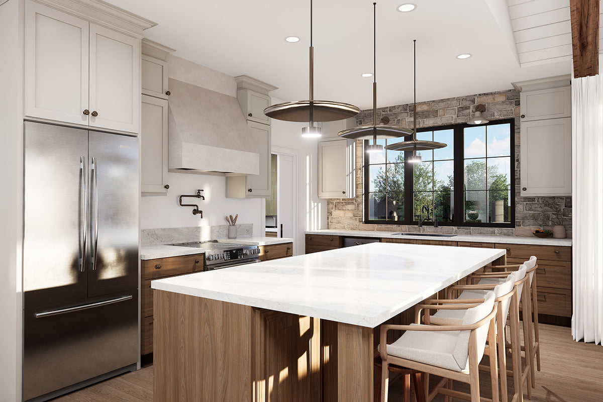 T8018-A Modern Farmhouse Kitchen, 1 Bedroom, 1.5 Bathrooms | Chatelain 
