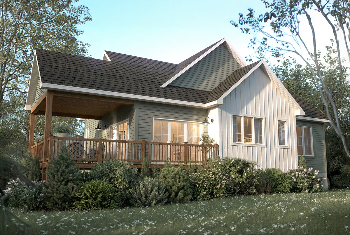 T8018-A Modern Farmhouse, 1 Bedroom, 1.5 Bathrooms | Chatelain Exterior-2