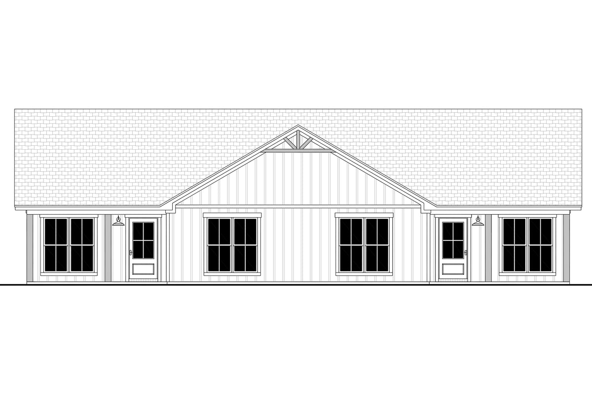H8220-A Traditional Duplex House, 8 Bedrooms, 6 Bathrooms | Ashton Hollow Duplex House Plan Front CAD
