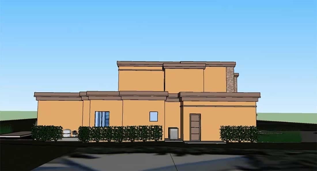 Luxury 4-Bedroom House Plan with Lanai, Elevator & Balcony