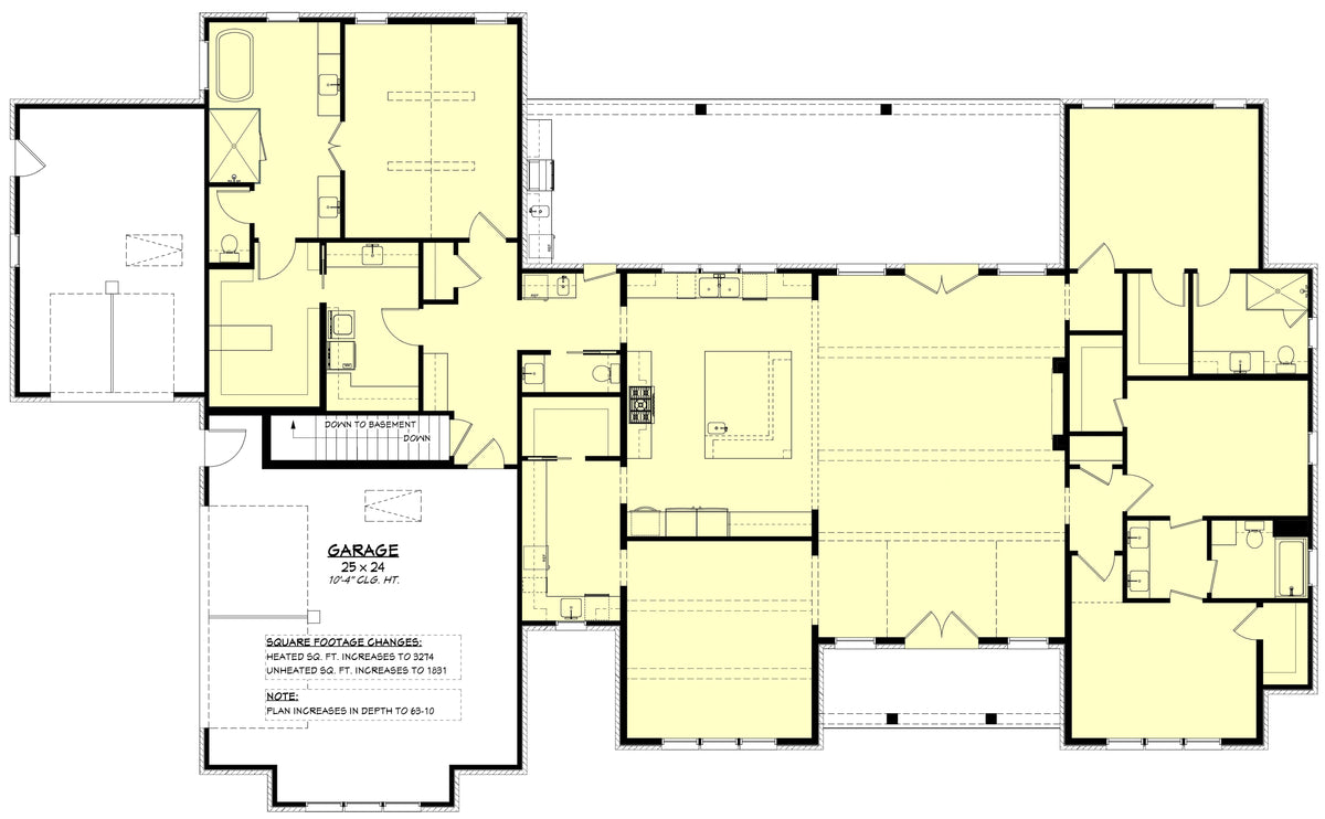 H7570-A Transitional House Basement Stair Location, 4 Bedrooms, 3.5 Bathrooms | Laurelstone House 