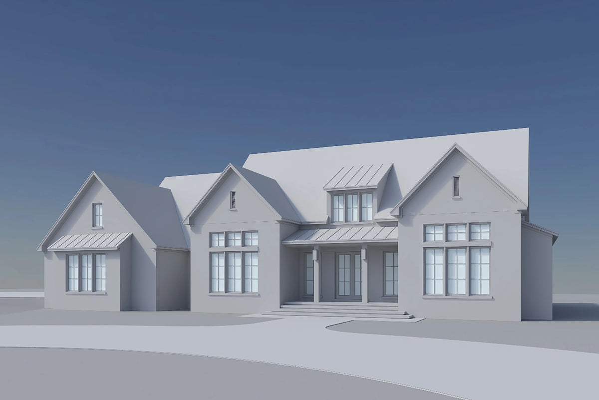 H7570-A Transitional House Grayscale, 4 Bedrooms, 3.5 Bathrooms | Laurelstone House 