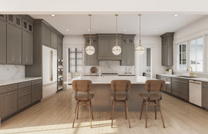 H7570-A Transitional House Kitchen, 4 Bedrooms, 3.5 Bathrooms | Laurelstone House