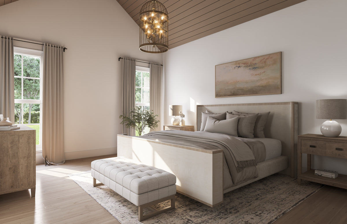 H7570-A Transitional House Master Bedroom, 4 Bedrooms, 3.5 Bathrooms | Laurelstone House