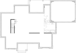 T3190-A Andrews House Basement Stair Location Floor Plan