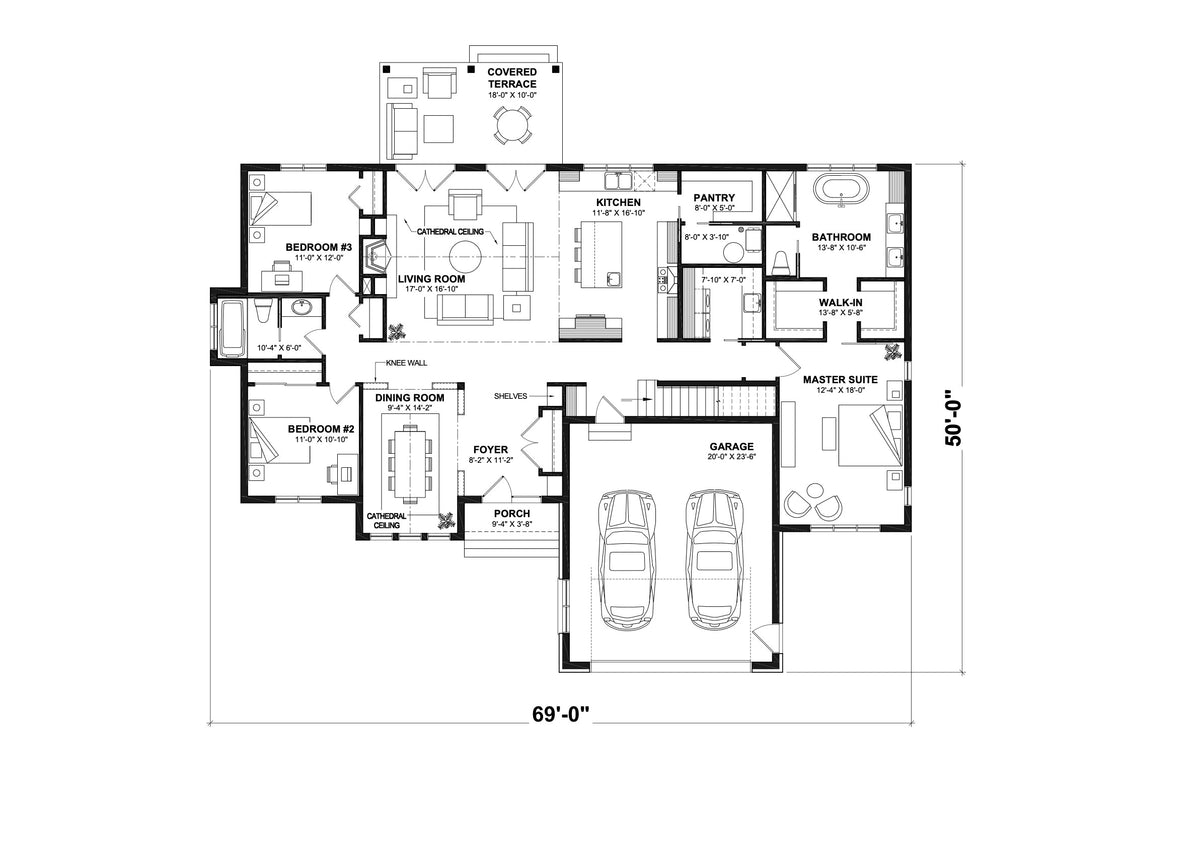 Country Side House First floor Plan