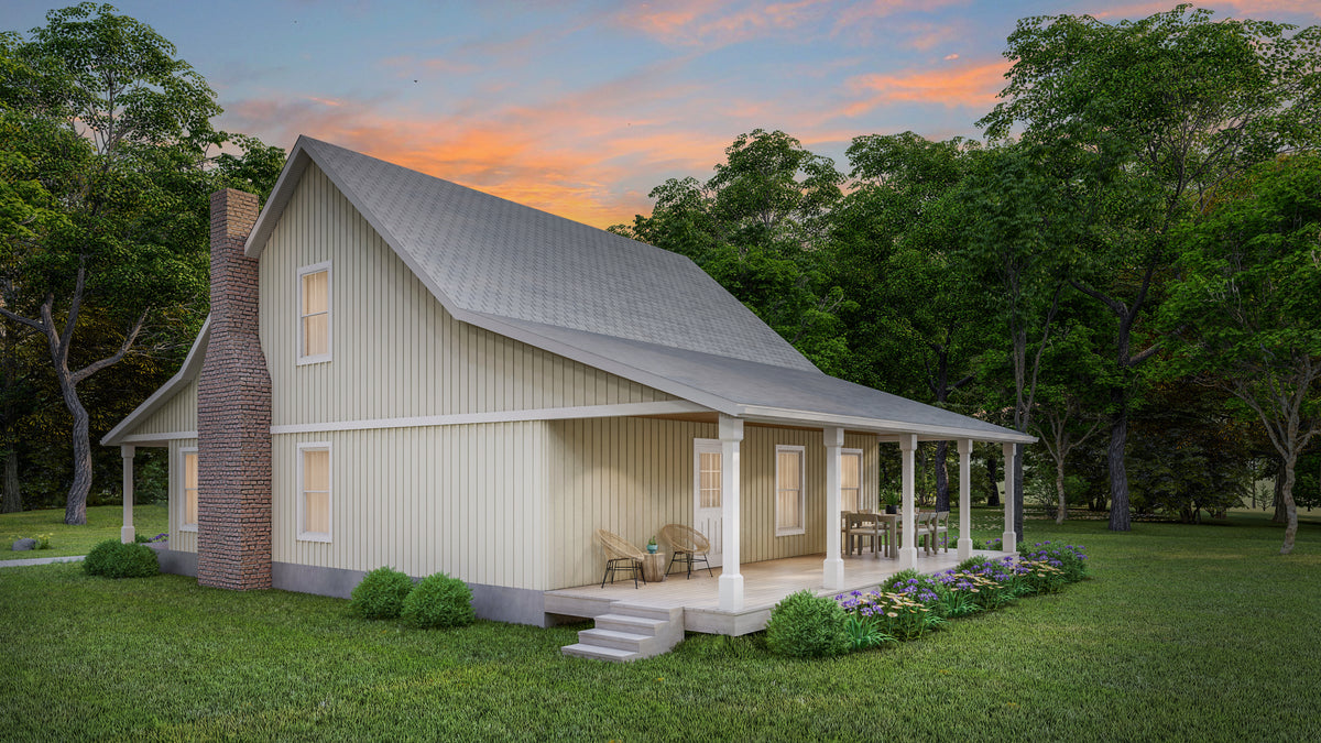 Charming 3-Bedroom Home Plan with Master Suite and Office