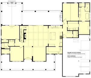H7265-A Flat Branch House Basement Stair Location Floor Plan