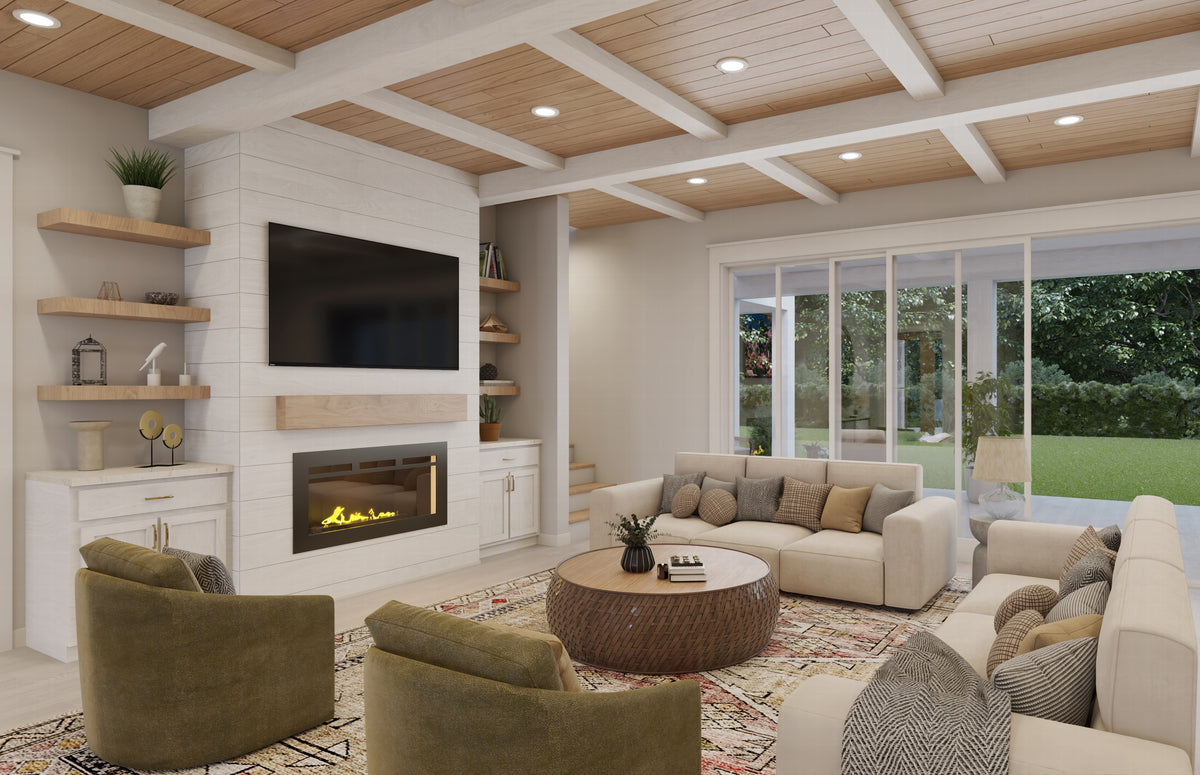 H7265-A Flat Branch House Great Room