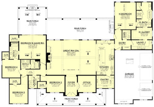 H7272-A Homestead House First Floor Plan