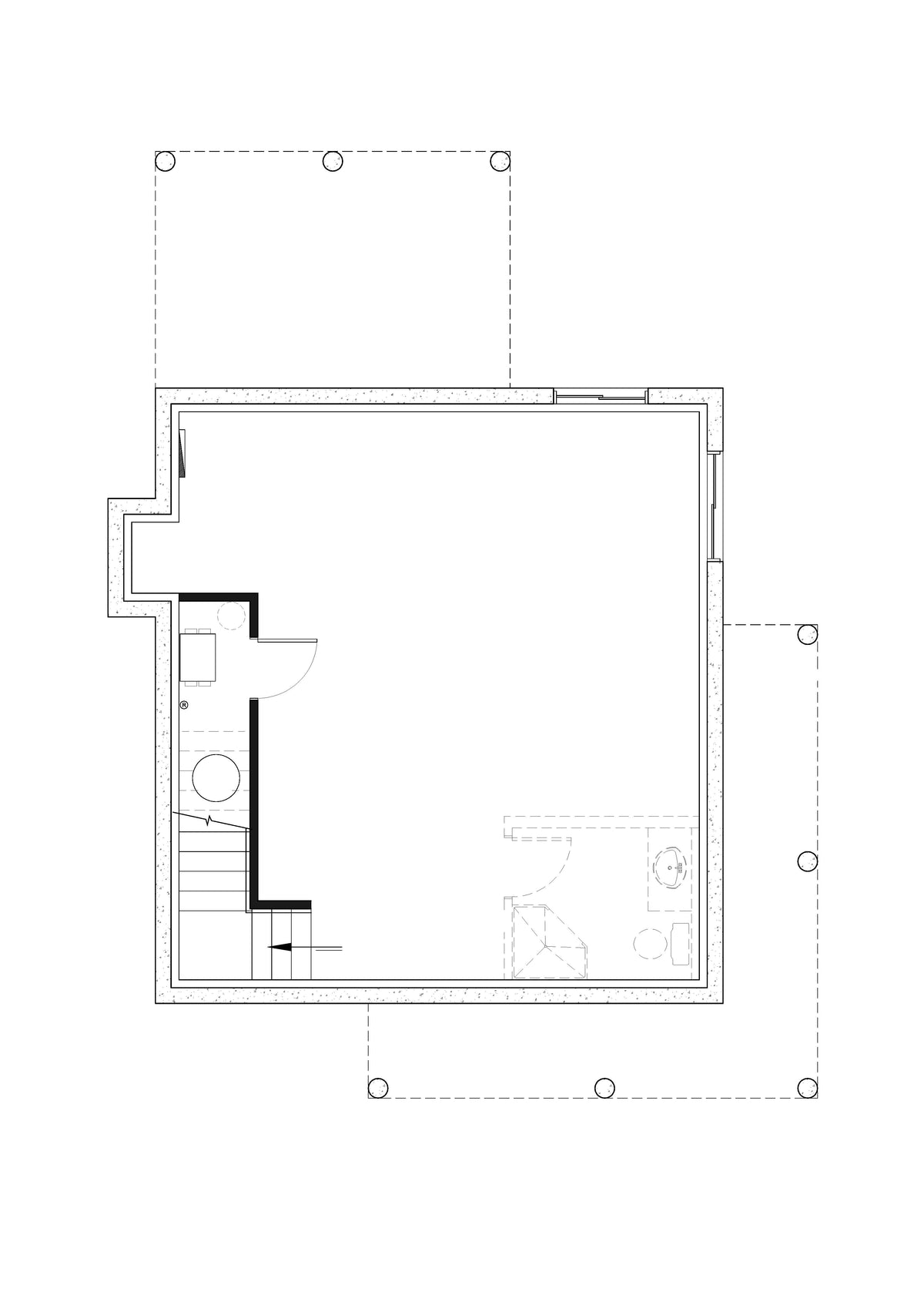 T8031-A Country House Basement Floor Plan, 2 Bedrooms, 2 Bathrooms | Lamarche 3505 