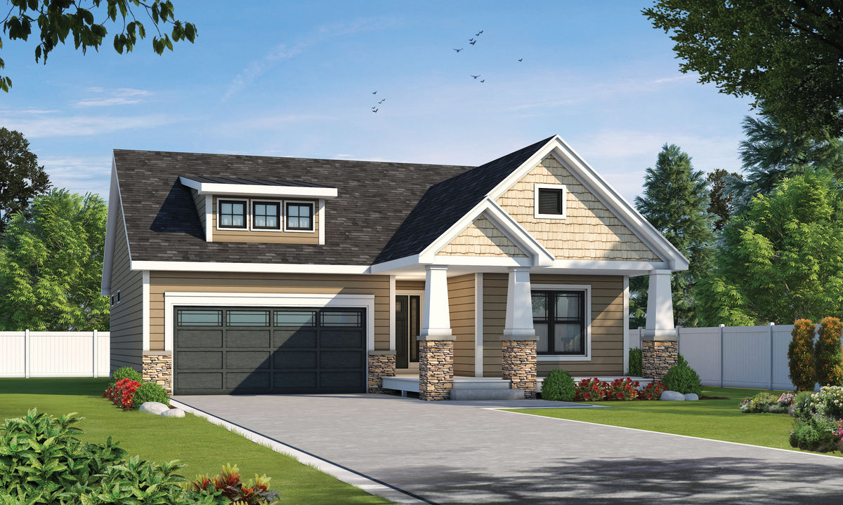 AB7754-A Craftsman House, 2 Bedrooms, 2 Bathrooms | Karsyn Springs Exterior