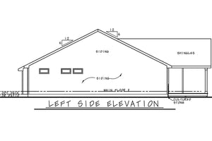 AB7757-A Country House Left Elevation, 2 Bedrooms, 2 Bathrooms | Kate Farm 