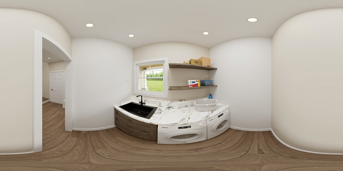 AJ7710-A Modern Farmhouse Laundry Panorama, 3 Bedrooms, 2.5 Bathrooms | Plan 1059