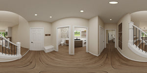 AJ7710-A Modern Farmhouse Mud Room Panorama, 3 Bedrooms, 2.5 Bathrooms | Plan 1059