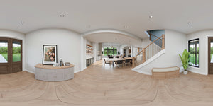 AJ8217-A Modern Farmhouse, 4 Bedrooms, 3.5 Bathrooms | VD1034 House Plan Entry Panorama