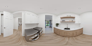 AJ8093-A Modern Farmhouse, 3 Bedrooms, 2.5 Bathrooms | VD1069 House Plan Laundry Panorama