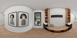 AJ8217-A Modern Farmhouse, 4 Bedrooms, 3.5 Bathrooms | VD1034 House Plan Mud Room Panorama