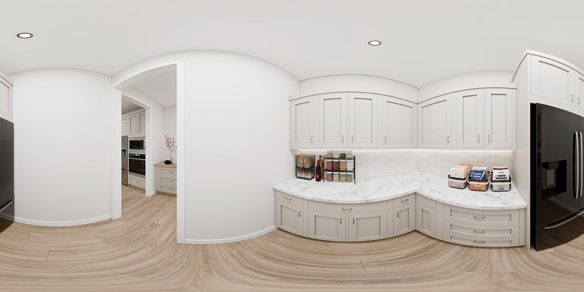 AJ8093-A Modern Farmhouse, 3 Bedrooms, 2.5 Bathrooms | VD1069 House Plan Pantry Panorama