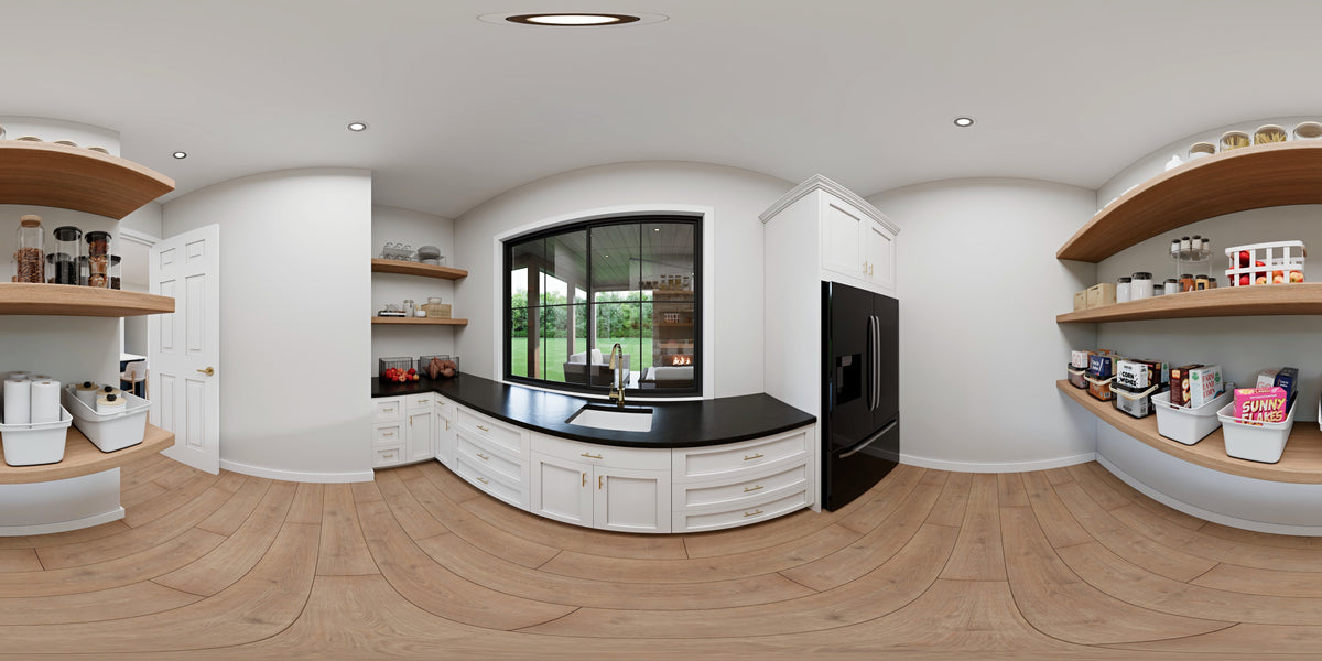 AJ8217-A Modern Farmhouse, 4 Bedrooms, 3.5 Bathrooms | VD1034 House Plan Pantry Panorama
