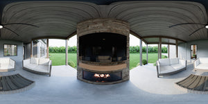 AJ8217-A Modern Farmhouse, 4 Bedrooms, 3.5 Bathrooms | VD1034 House Plan Porch Panorama