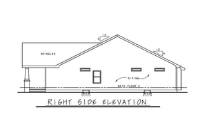 AB7754-A Craftsman House Right Elevation, 2 Bedrooms, 2 Bathrooms | Karsyn Springs
