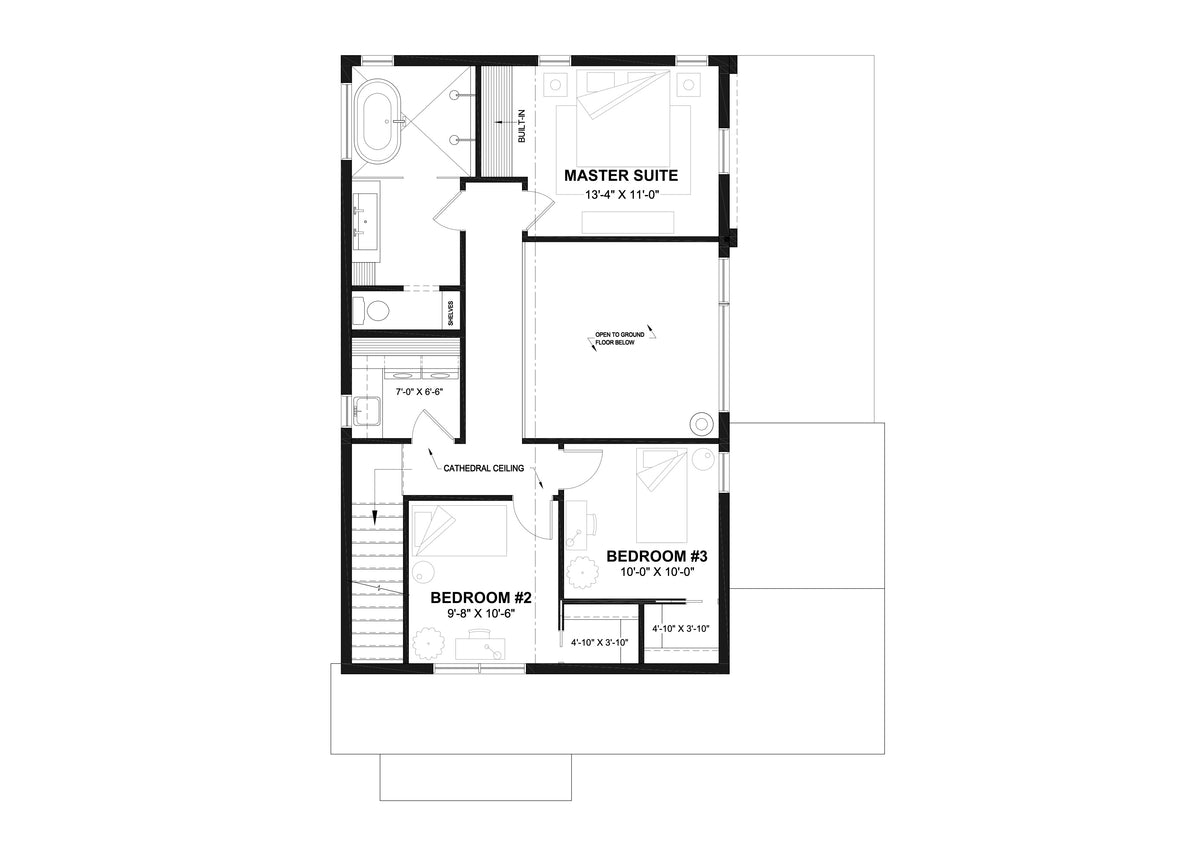 West Coast House Upper Floor Plan