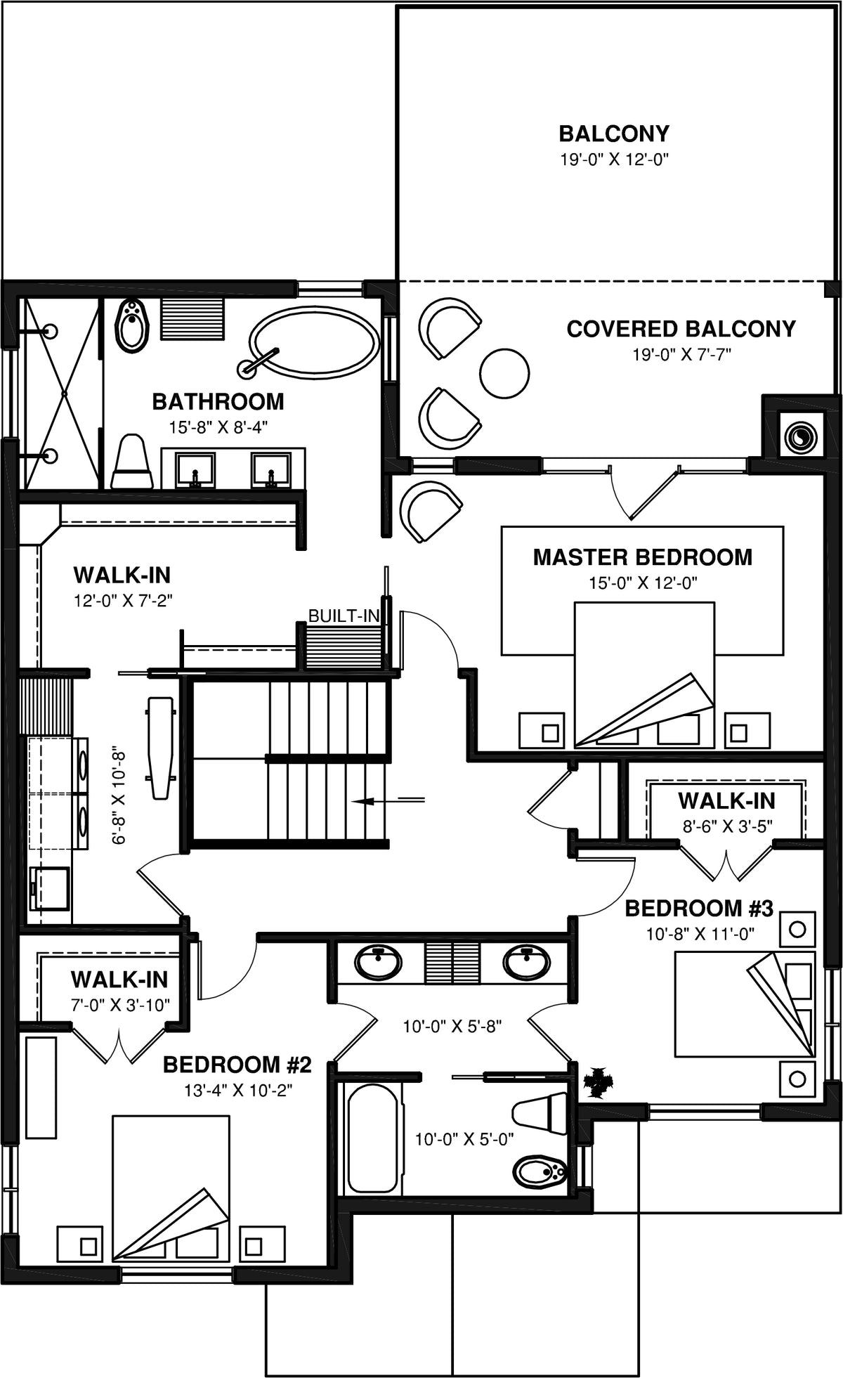 Dumont House Upper floor Plan